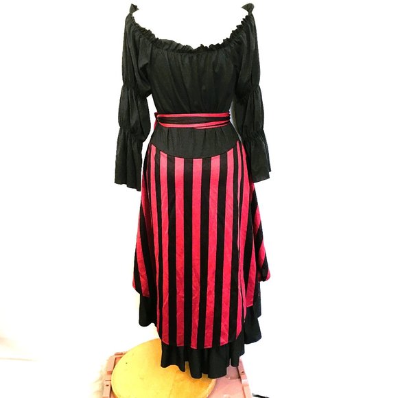 Pirate Girl Dress w/ sash M/L - Picture 7 of 10